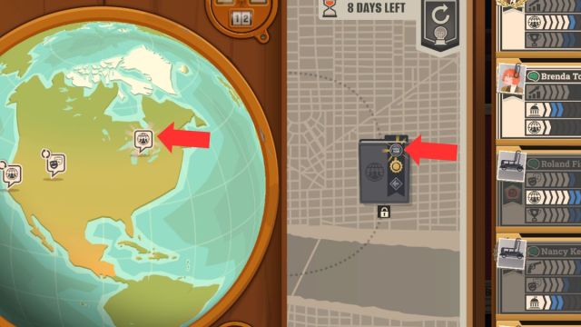 A scoop on the globe and on the news card, side by side, in News Tower.
