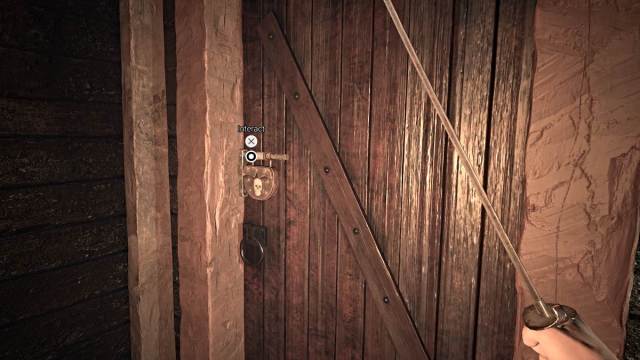 Skull lock on a door in AILA