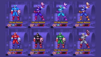 Captain America All Color Palettes Marvel Cosmic Invasion