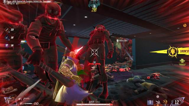Blade fighting zombies in marvel rivals