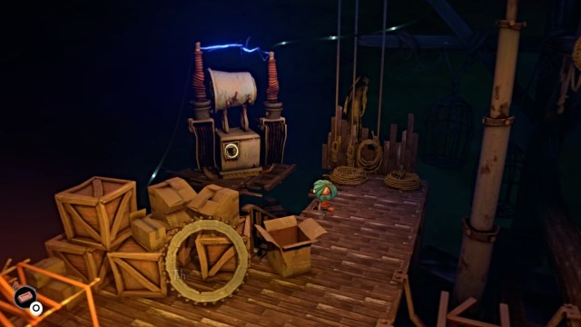 Gloomy hits a machine in Gloomy Eyes