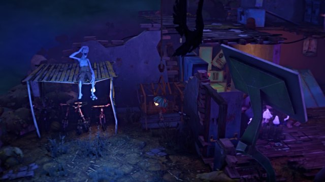 Gloomy on an elevator in Gloomy Eyes