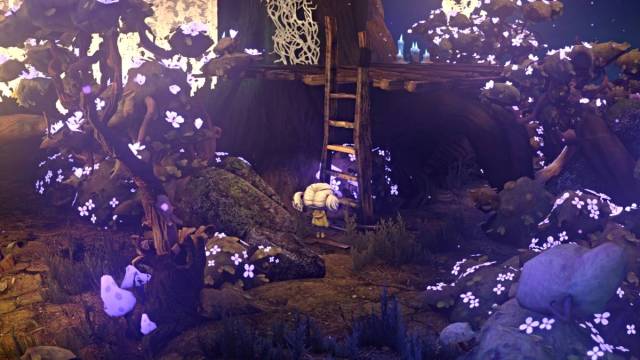 Nena and a ladder in Gloomy Eyes