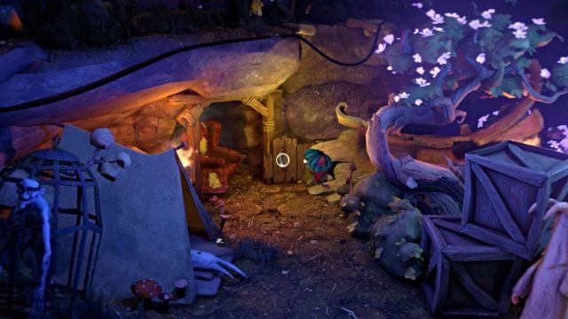 Gloomy grabs a power canister in Gloomy Eyes