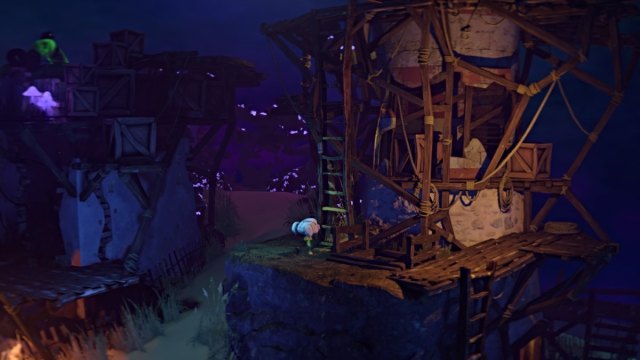 Nena climbs a ladder in Gloomy Eyes