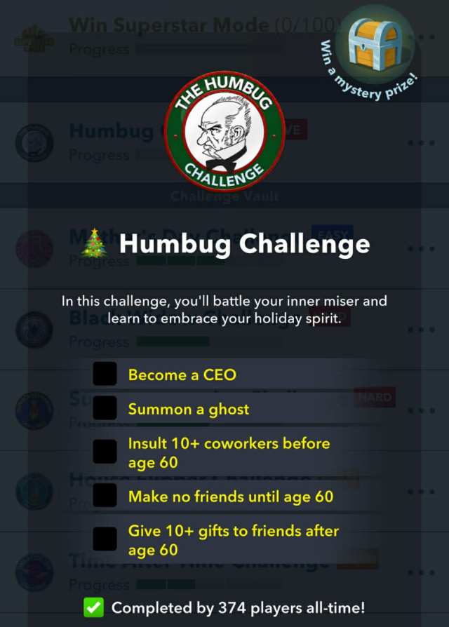 humbug challenge in bitlife