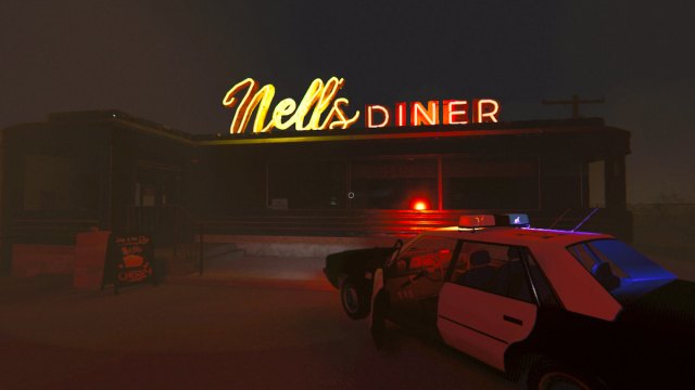 Nell's Diner entrance in phasmophobia