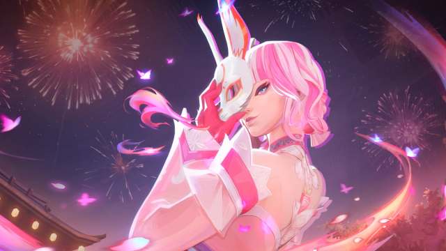 Psylocke putting on a mask in marvel rivals