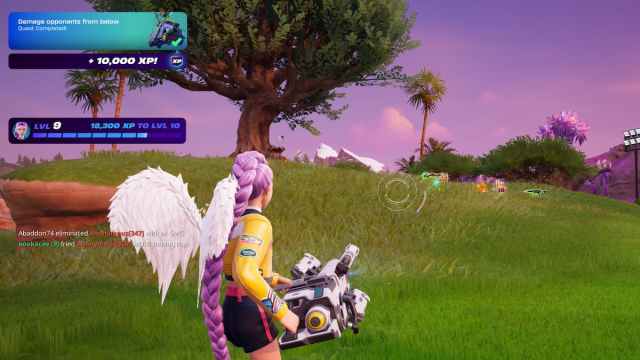 Completing damage opponents from below quest in fortnite