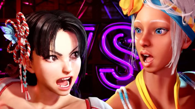 A screenshot of Mai and Elena from Street Fighter 6 in their Outfit 3s.