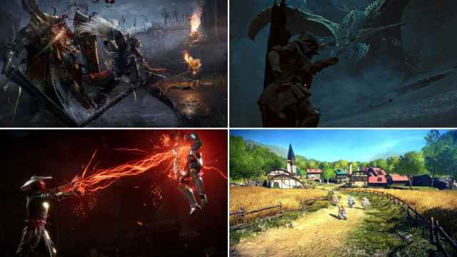 Screenshots from four of the best PS5 games of all time, according to critic score.